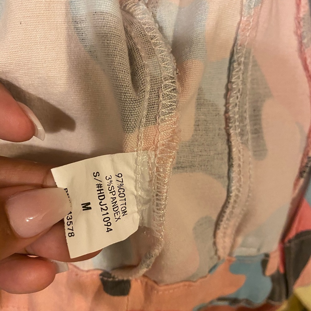 Pink camouflage denim moto jacket - Picture 4 of 5